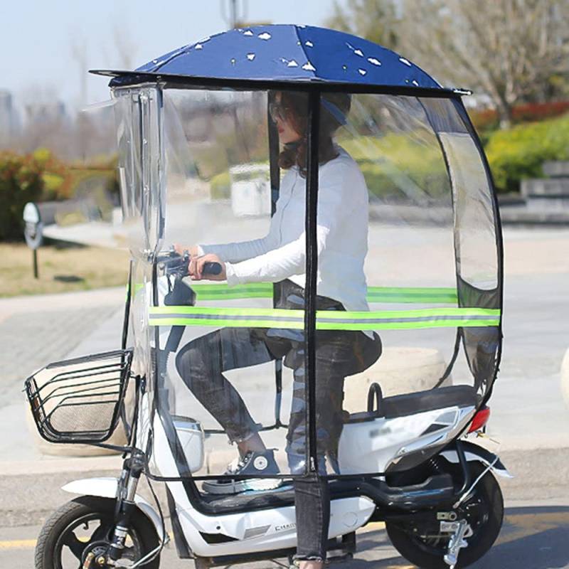 Motorrad Sonnenblende Schatten Sonnenschutz für Elektromotorräder, Motorrad-Regenschutz, Auto-Regenschirm, Überdachung für Elektroautos, Regenschutz für Mobilitätsroller, Überdachung für Bat von Generic