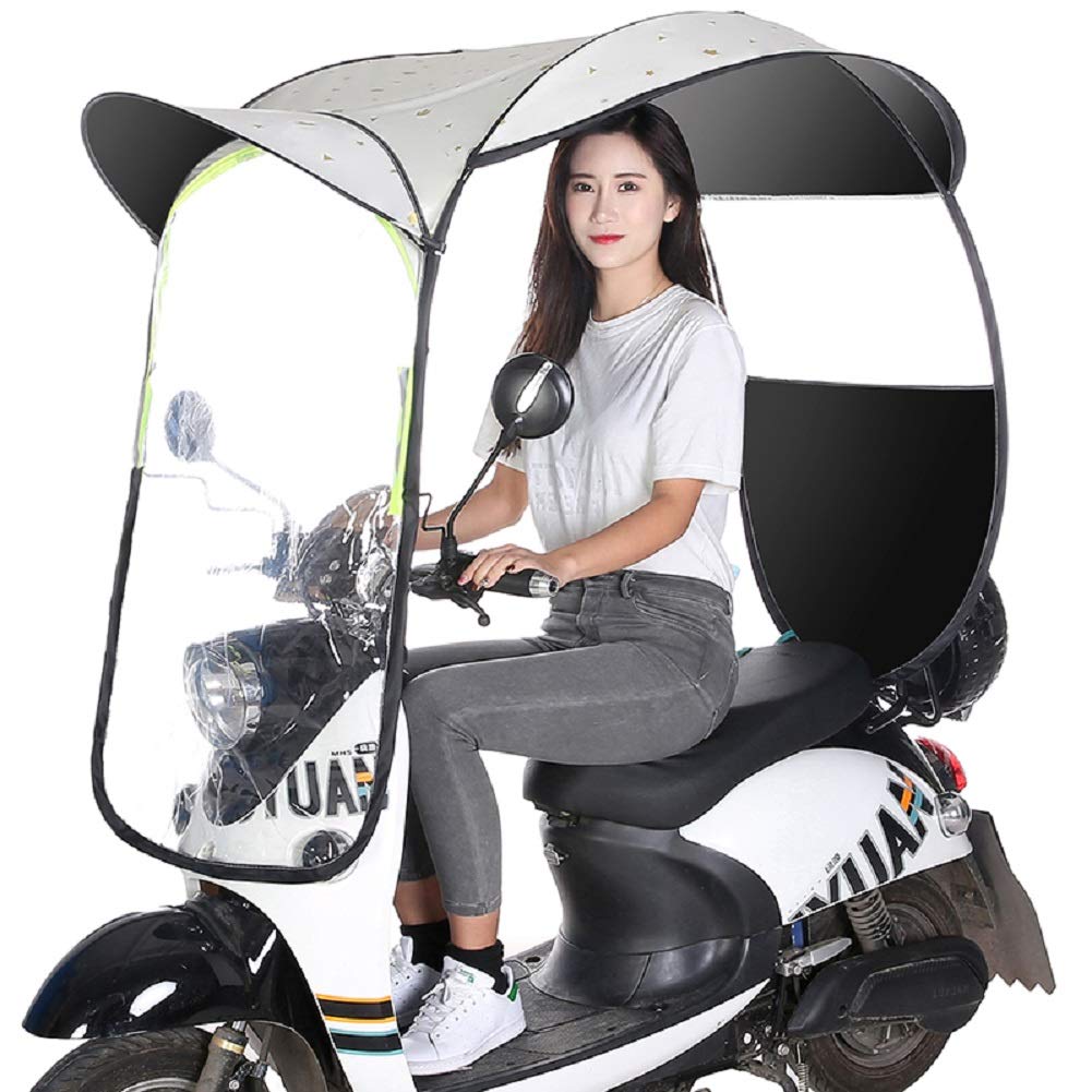 Motorrad Sonnenblende Schatten Sonnenschutz für Motorräder, Roller-Überdachung, Sonnenschutz für Motorräder, Regenschutz, Sonnenschutz für Elektromotorräder, beständiger UV-Schutz,G von Generic