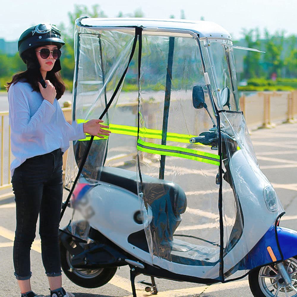 Motorrad Sonnenblende Schatten Sonnenschutzabdeckung für Elektromotorräder, Rollerschirm, Motorradabdeckung, Markise, Neuer Sonnenschutz für Batterien, Windschutzscheibe, Motorradschuppen, v von Generic