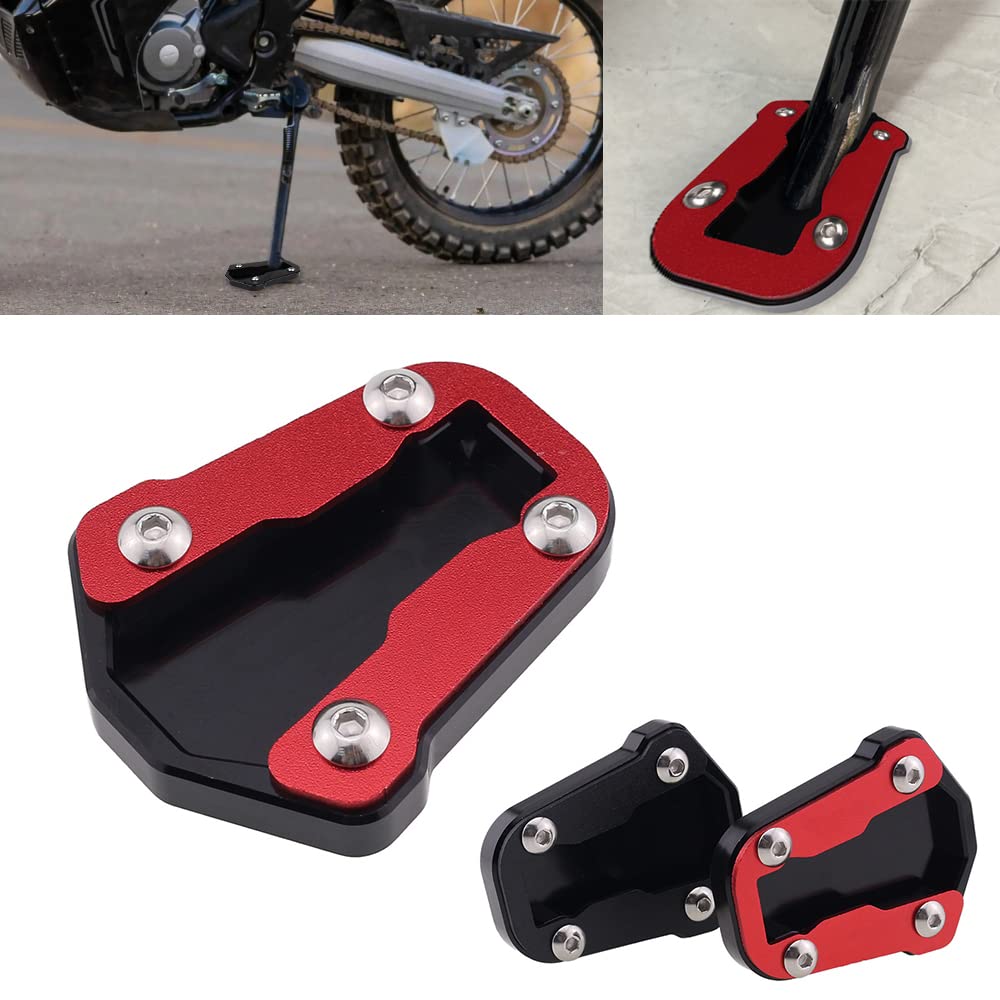 Motorrad Ständer Extender Fuß Seitenständer Vergrößerer Extension Pad Regal für Honda CRF300L CRF 300 L CRF300 Rally 2021 2022 Zubehör (Rot) von Generic