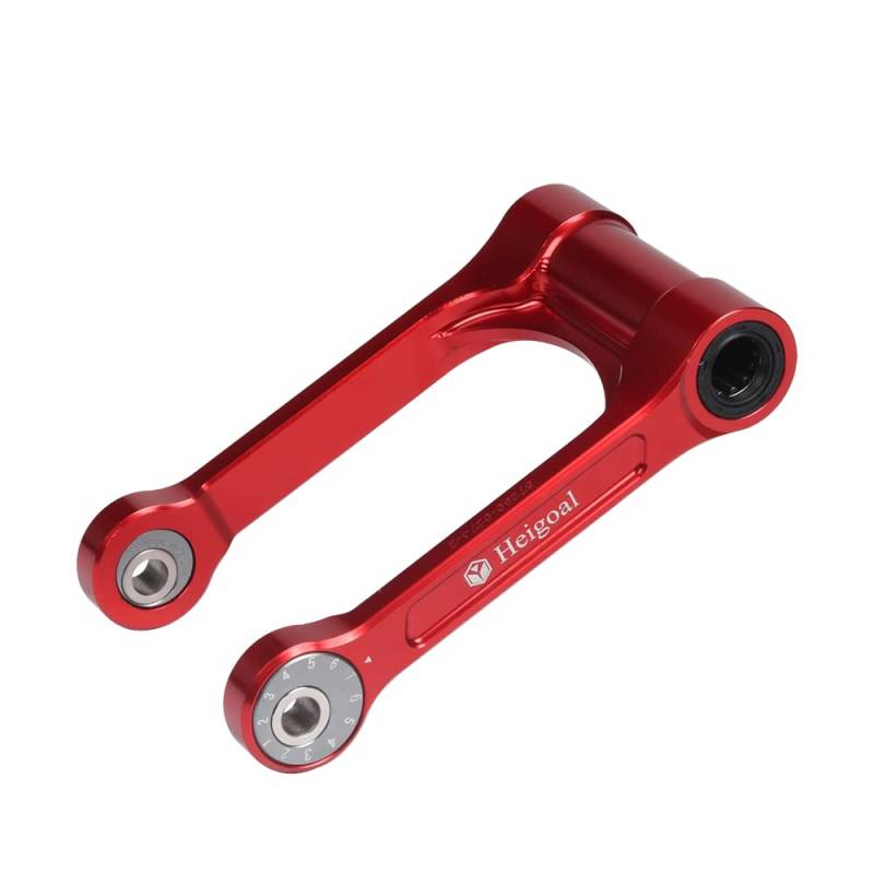 Motorrad Tieferlegung Rising Links Hinterer Stoßdämpfer Arm Aufhängungskissen Hebel Drop Links Absorber Für Honda CRF300L CRF 300L 2021 2022 2023 Rot von Generic