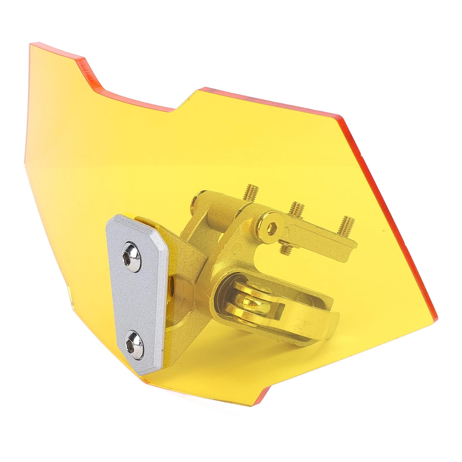 Motorradklemme an der Windschutzscheibe, Erhöhte Acryl-Luftstromreduzierung, Motorrad-Windschutzscheibenverlängerung, Rostfrei, Stoßfest, für Motorräder (YELLOW) von Generic