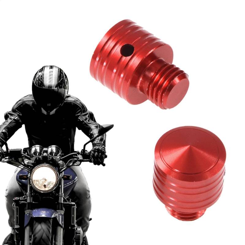 Motorradspiegelschraube, Rückspiegel -Steckerschrauben - 2x Mirror Hole Plugs Stock - Hochleistungswässerfestes Aluminium -Powersport -Zubehör für Fahrräder von Generic