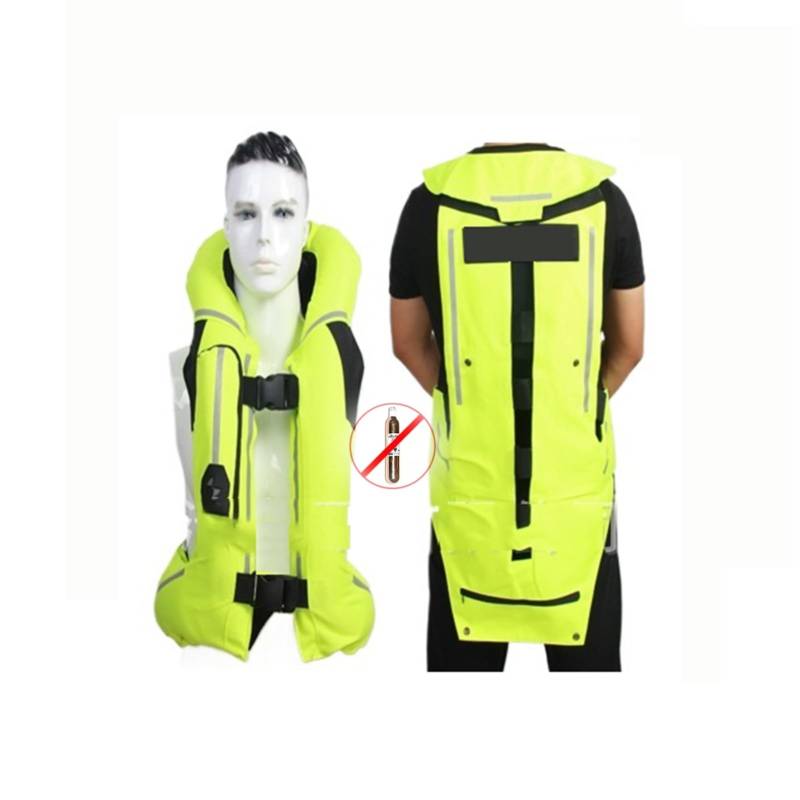 Motorradweste Mit Airbag Wiederholbare Verwendung Von Motorrad -Airbag -Westen Einstellbare Weste Unisex Mit Einer Reflektierenden Bande(Green,X-Large) von Generic