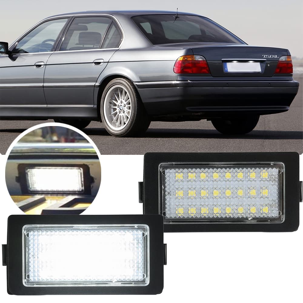 Nslumo 2 Stück LED Kennzeichenbeleuchtung für B/MW E38 7er-Serie 740i 740Li 750i 750Li 1995–2001 von Generic