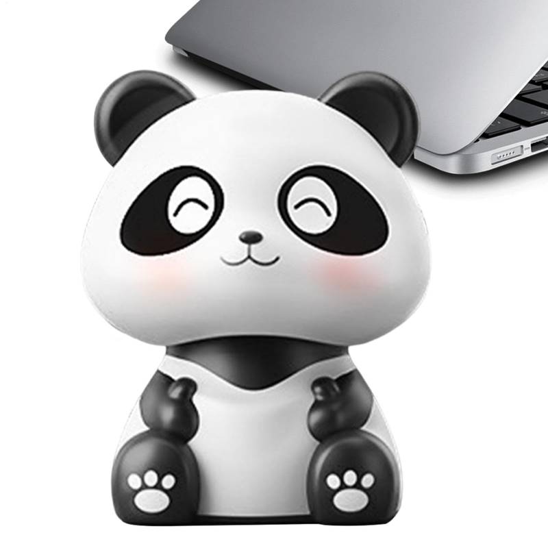 Panda Dashboard Dekorationen - Dekorative Auto Panda -Statue, kreative Dashboard -Figur | Kleine Panda -Auto -Ornament, unterhaltsames Auto -Innenraum -Zubehör niedlich Panda Bobblehead für Schreibtis von Generic