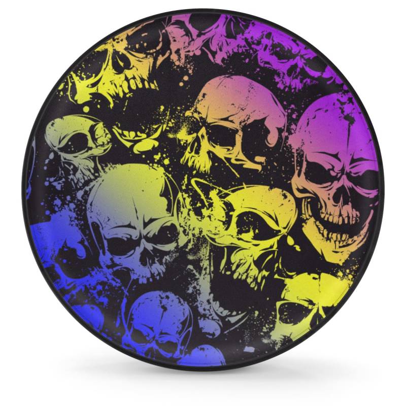 Reifen Schutzhülle, Regenbogen-Totenkopf, Aquarell-Totenkopf Universal Reifenabdeckung Uv-Schutz Ersatzradabdeckungen Für SUV Trailer Auto 16 inch von Generic