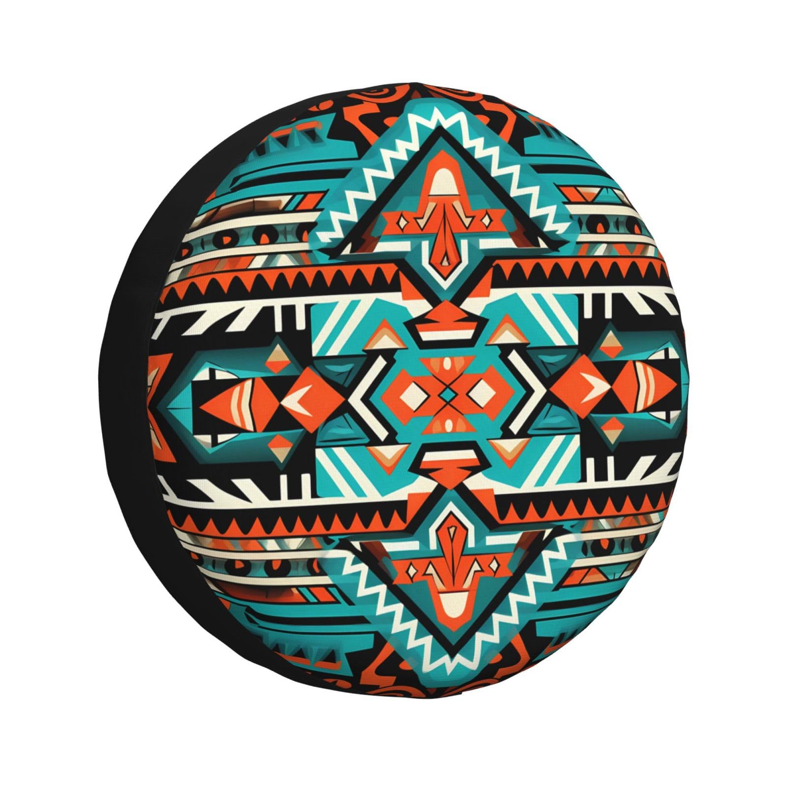 Reifencover Vintage Azteken Boho Stil Tire Cover Schmutzfest Radschutzhülle Mit Kordelzug Ersatzradabdeckung Für Truck Wohnmobile Caravan 17 inch von Generic