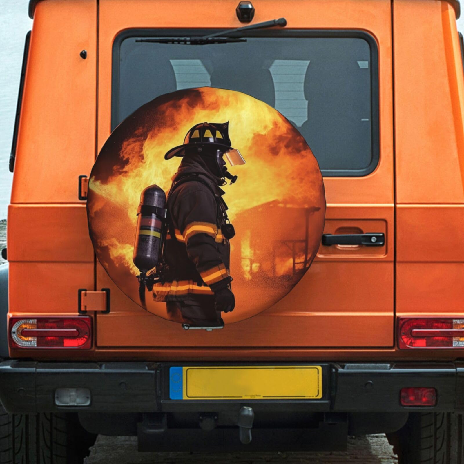 Reifensack, Feuerwehrmann Feuerwehrmann Flamme Universal Reifentasche Uv-Schutz Autorädertaschen Für Trailer Truck Auto 15 inch von Generic