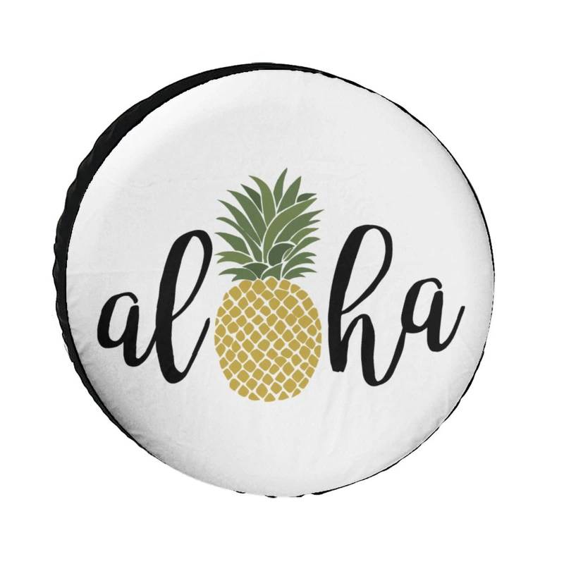 Reserveradabdeckung Hawaii Aloha Ananas Aufbewahrungstasche Uv Reserverad Reifen Abeckung Universale Auto Ersatzreifen Abdeckung, Für Wohnmobile, Reiseanhänger, 16in von Generic