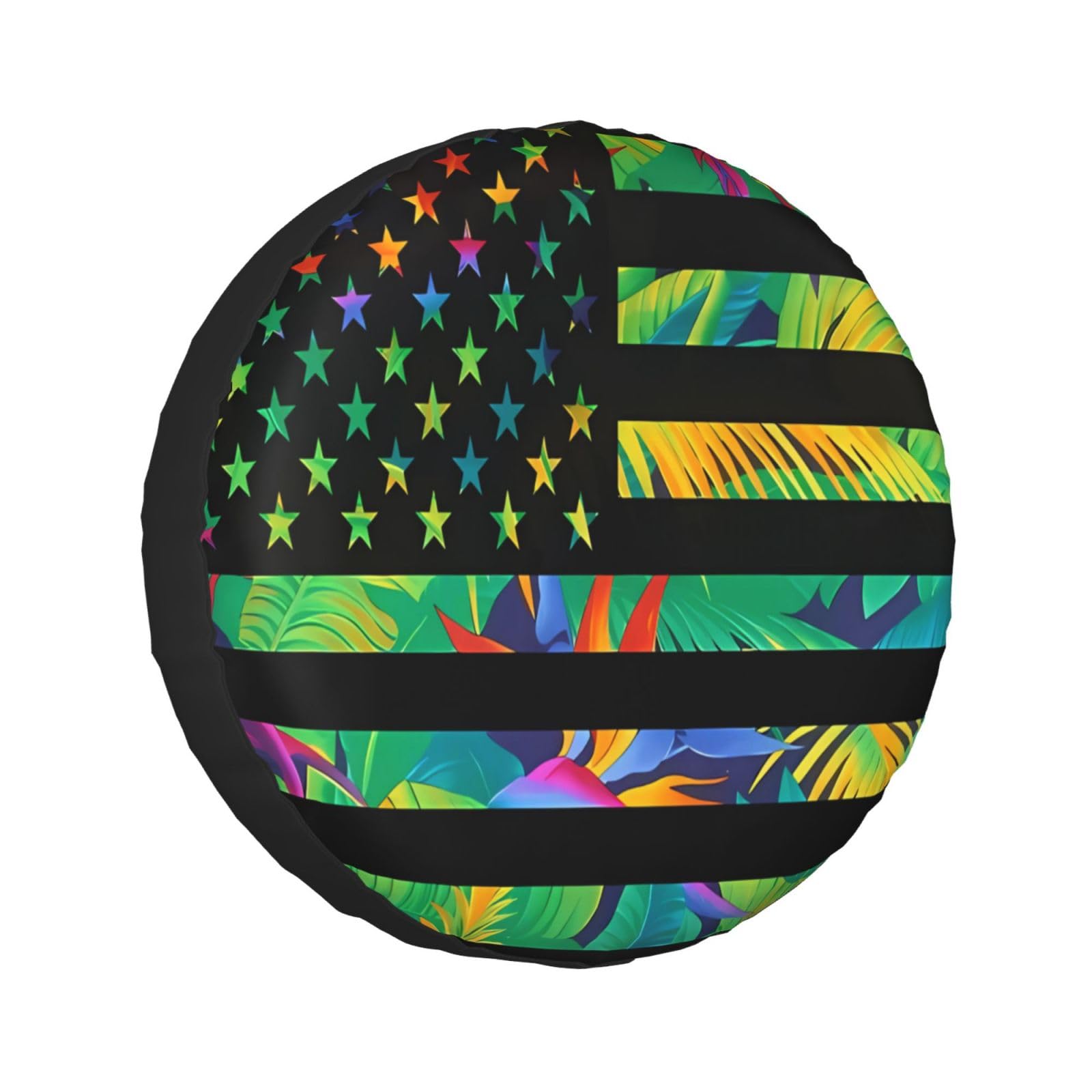 Reserveradabdeckung Hawaiianische Amerikanische Flagge Reserverad Reifen Abeckung Schmutzfest Ersatzrad Abdeckung Universale Die Reifencover, Für Wohnmobile, SUV, 15in von Generic