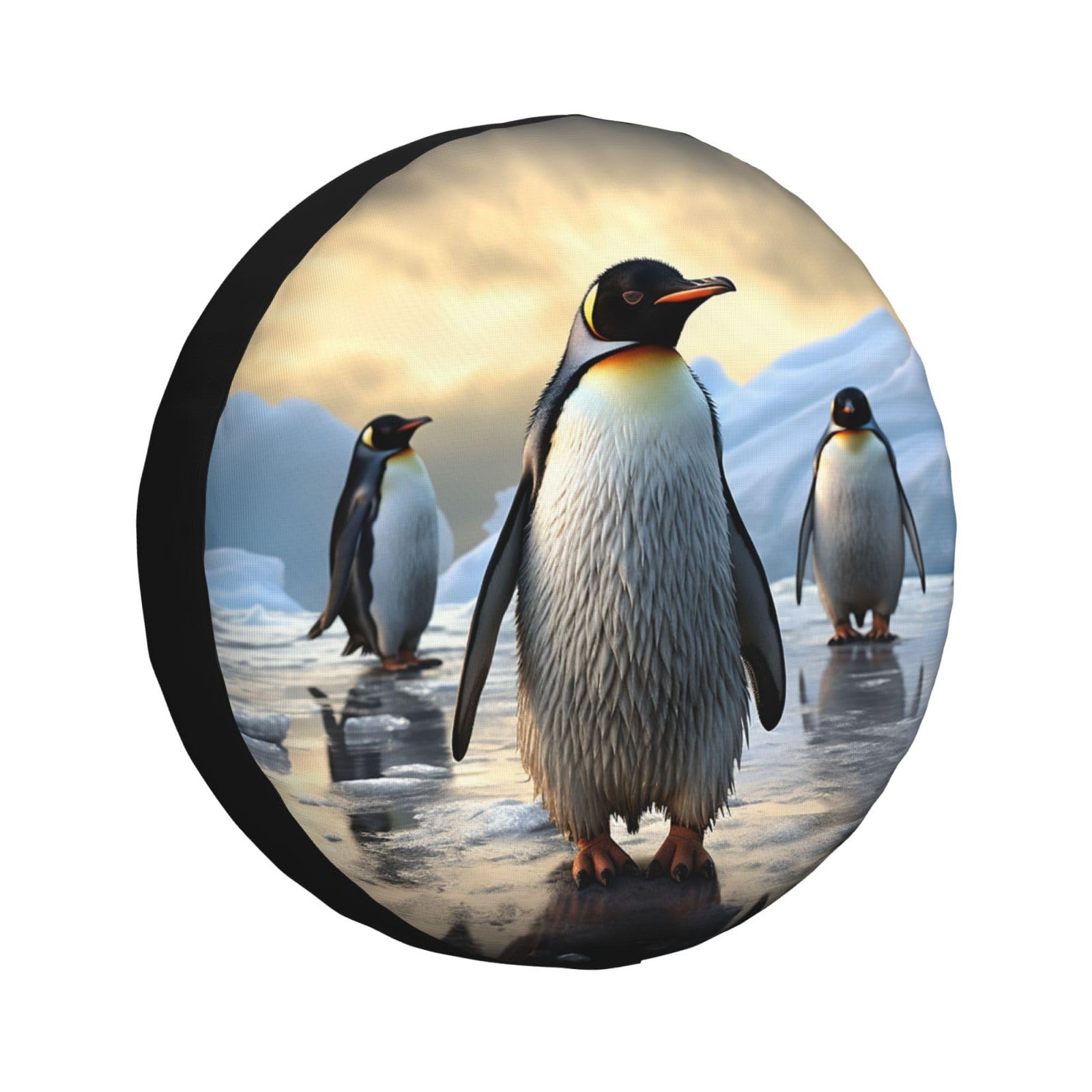 Reserveradabdeckung Pinguin Spare Tire Cover Schmutzfest Reifenhülle Wasserdicht Auto Reserverad Abdeckung Für Mpv Ersatzradreifen Truck 17 inch von Generic