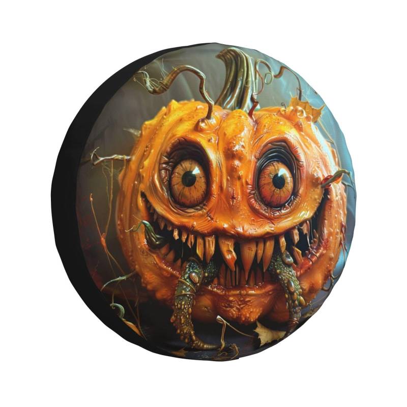 Reserveradabdeckung Pumpkin Halloween Radhülle Schutz Ersatzradabdeckung Universale Die Reifencover, Für Reiseanhänger, Anhänger, 16in von Generic