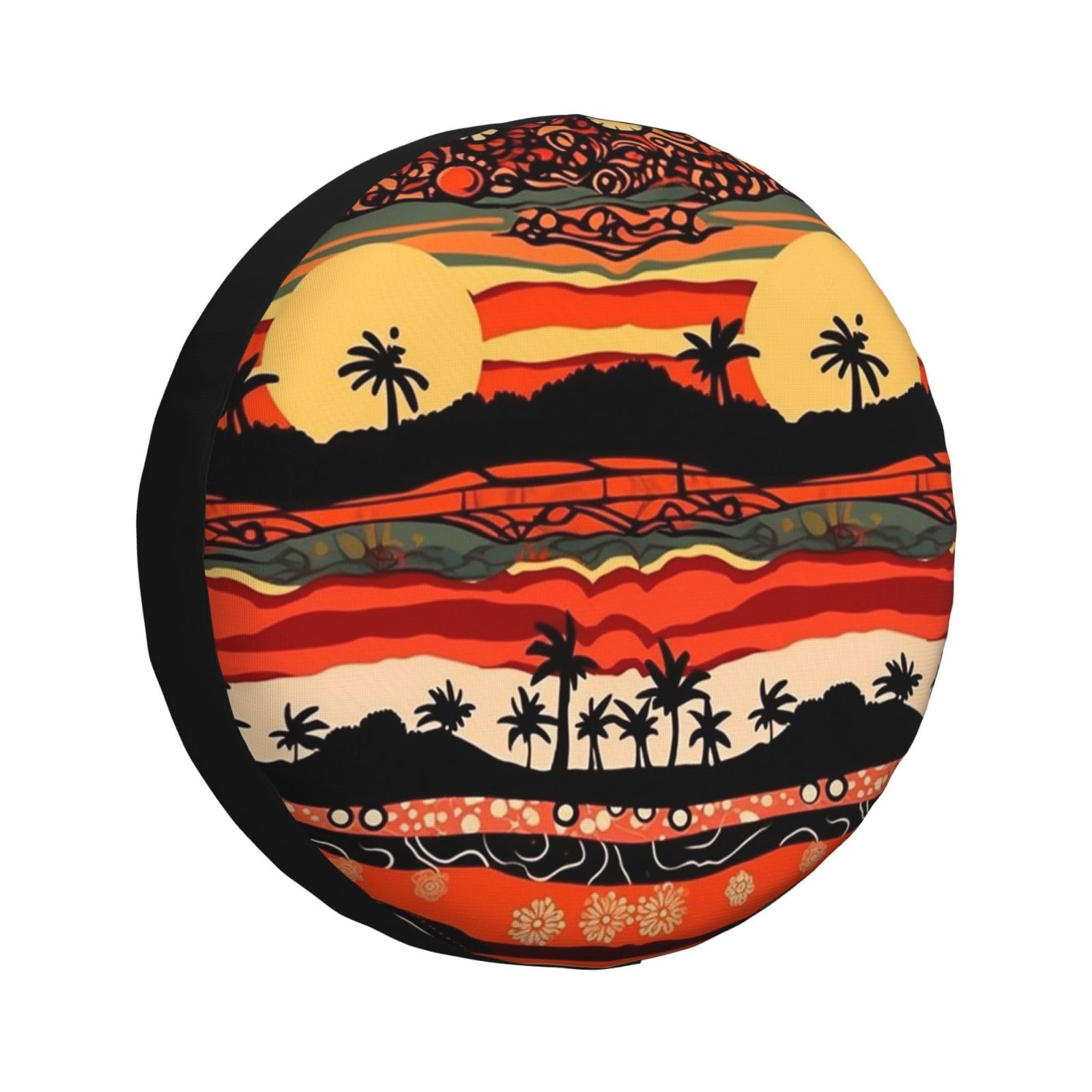 Reserveradabdeckung Sonnenuntergang Muster Sonnenlicht Muster Druck Auto Reserverad Abdeckung Uv-Schutz Autoreifen Tasche Prämie Spare Tire Cover Für Anhänger Ersatzradreifen Caravan 14 inch von Generic