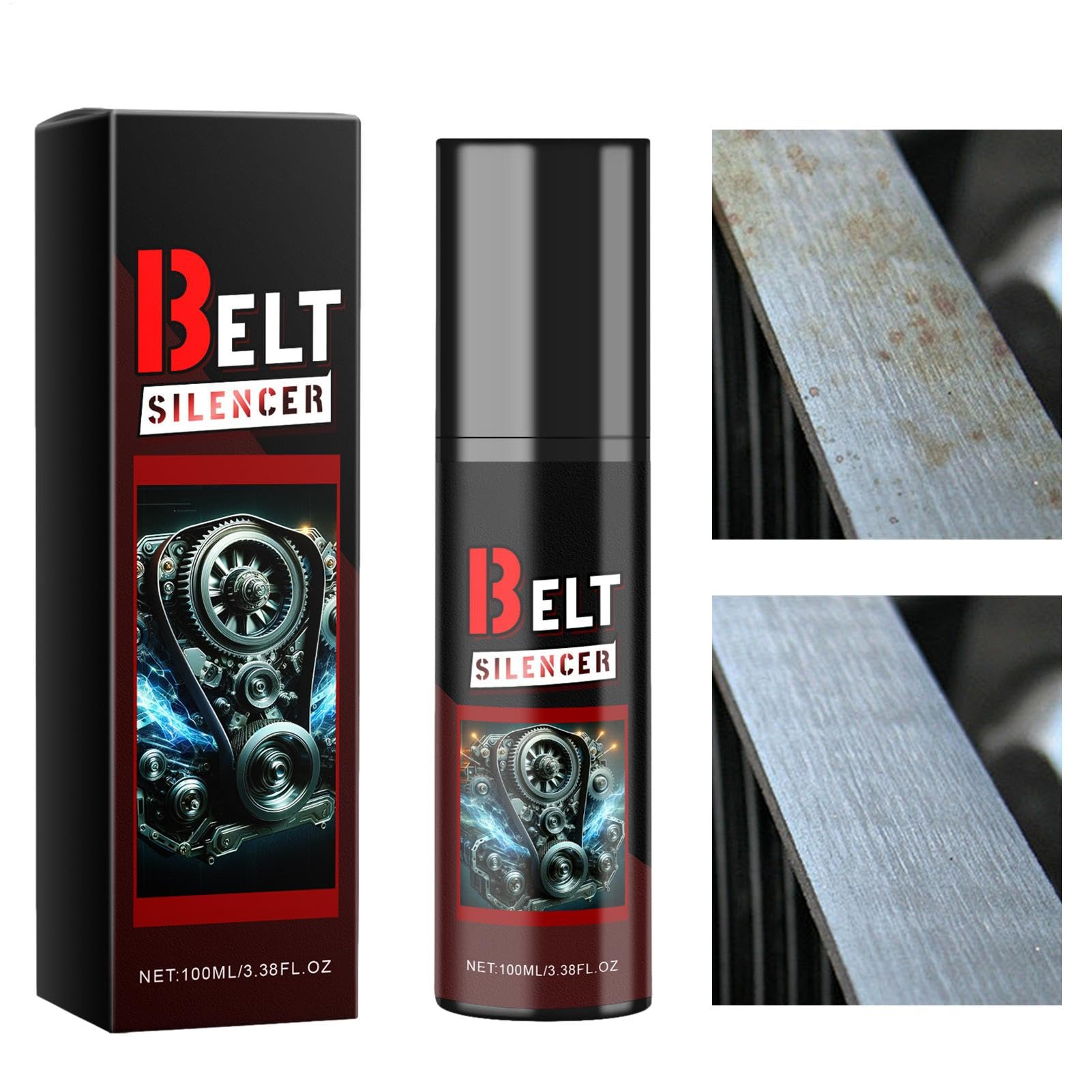 Riemenpflegespray Automotive – 100 ml Riemengeräusch-Schmierungsschutzspray | Anti-Anormale Schmierung und Schalldämpfer, Schutzspray, Reibungsreduzierer für Auto, Riemen, SUV von Generic