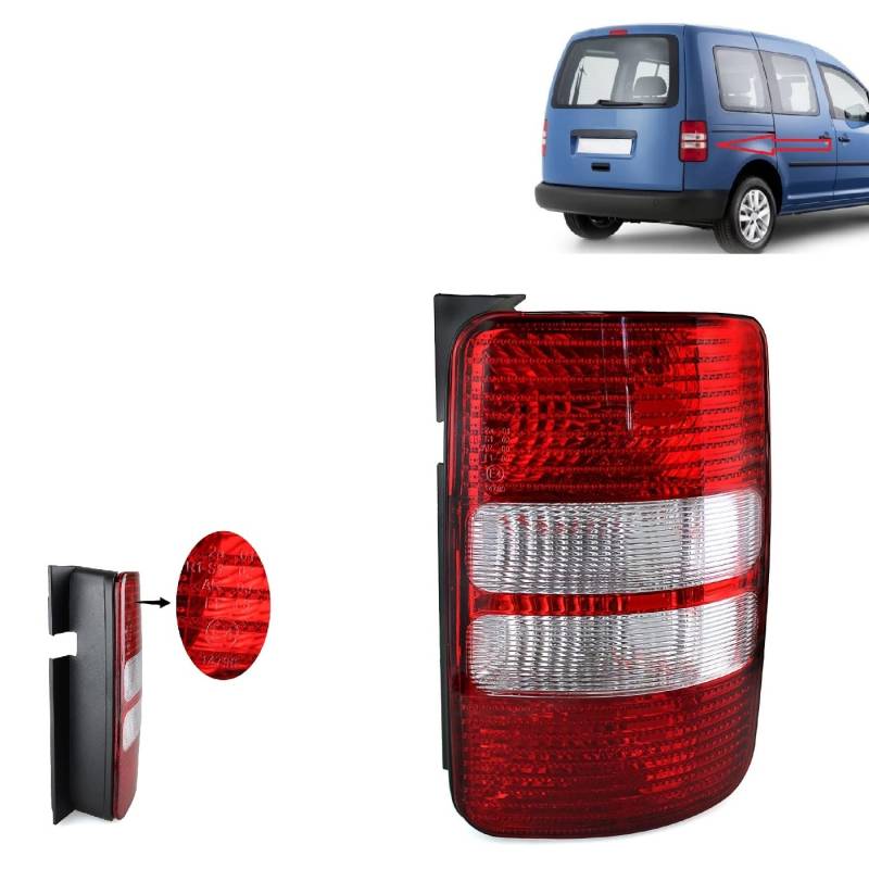 Mars-Tech Rücklicht Heckleuchte Rechts Für VW Caddy 2010-2014, LED, Rot, E-Pruf (E4), TÜV geprüft von Generic