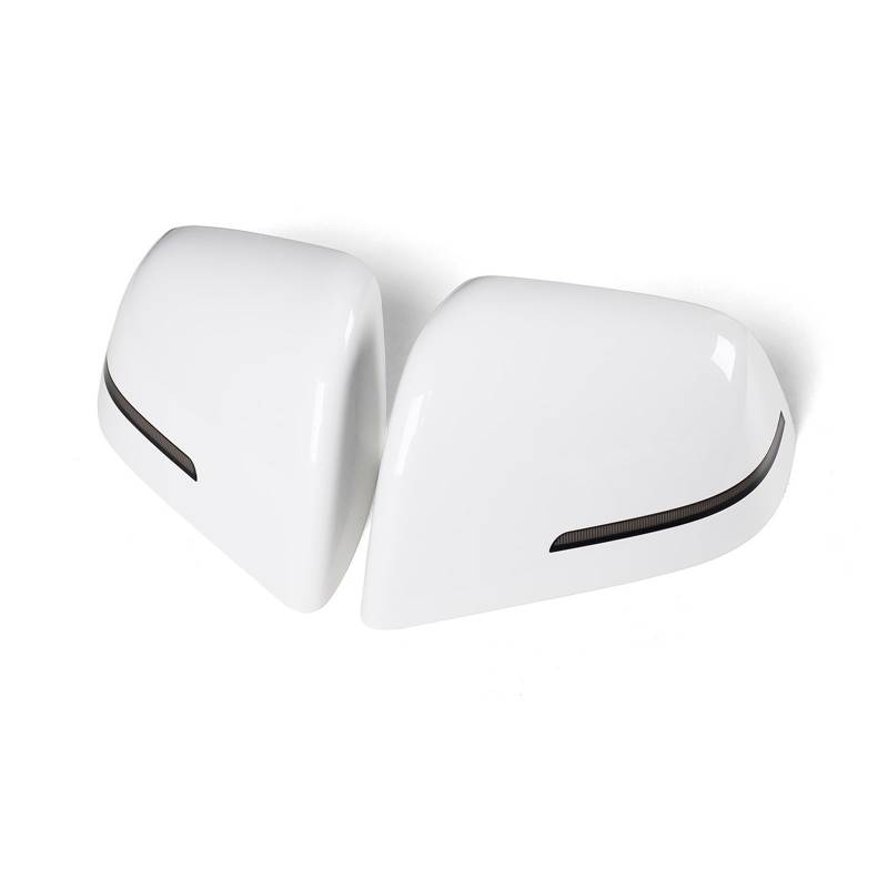 Rückspiegelabdeckung Für Tesla für modell 3 Y 2023 Ersatz Rückspiegel Abdeckung LED Blinker Rückspiegel Shell Auto(MY-PR19WHITE) von Generic