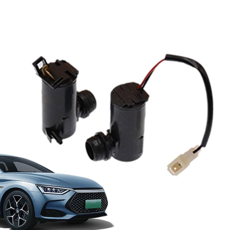 Scheibenwascher-Motorpumpe, Auto-Frontscheibenwascher-Pumpe - Effektives Wassersprühmotor-Zubehör mit Draht,Scheibenwischer und -wascher, 12 V/24 V-Kompatibilität für PKW, SUV, LKW von Generic