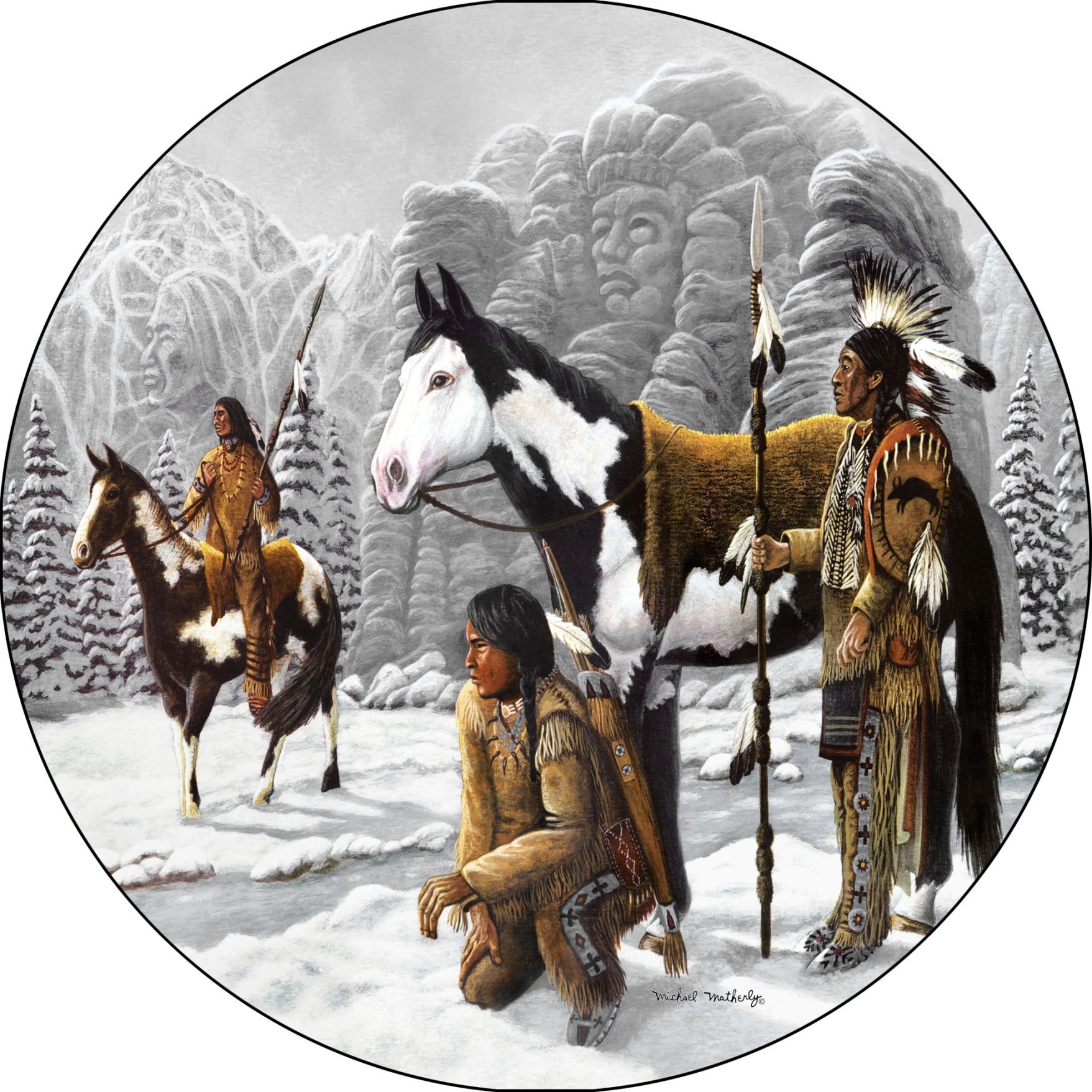 Schutzbezug Painted Horses Ersatz Reifen Abdeckung Universal Tire Cover Mit Kordelzug Reifen Tasche Für Truck 4 Saison Mpv 17 inch von Generic