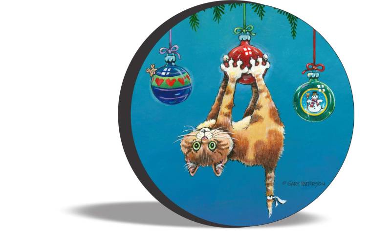 Schutzbezug Weihnachten Urlaub Halloween Hund Katze Santa Reifenhülle Wasserdicht Reifenabdeckung Uv-Schutz Reserveradabdeckung Für Geländewagen Viele Fahrzeug 4 Saison 14 inch von Generic