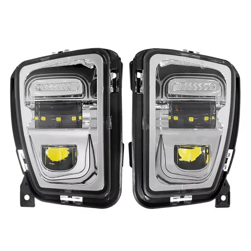 Silber,LED Nebelscheinwerfer Fit Für Dodge Ram 1500 2013-2018 Front Stoßstange DRL Fahren Nebelleuchten von Generic