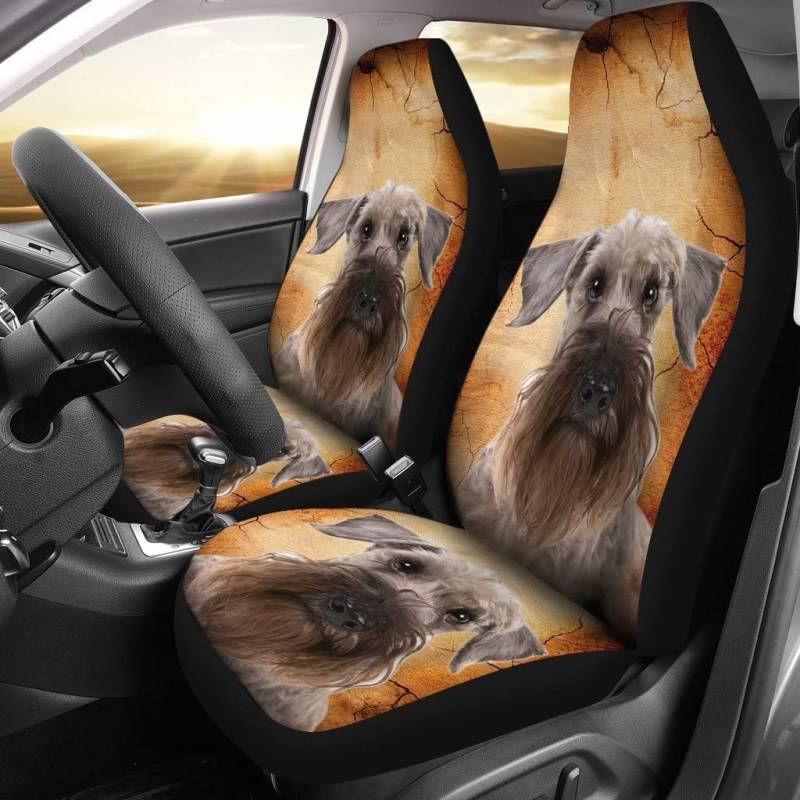 Sitzbezug Auto Vordersitze Cesky Terrier Risswand Sitzbezüge Set Universal Wasserdicht Autositz Schonbezug Universell Passende Autositzbezüge Für Lastwagen, Suvs, Wohnmobil, 52X138Cm von Generic