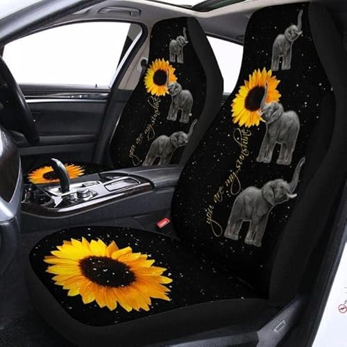 Sitzbezug Auto Vordersitze Sonnenblume Auto-Schonbezüge Passform Autositz Schonbezug Universell Passende Sitzbezüge Set Universal Für Lastwagen, Anhänger, Suvs, 52X138Cm von Generic