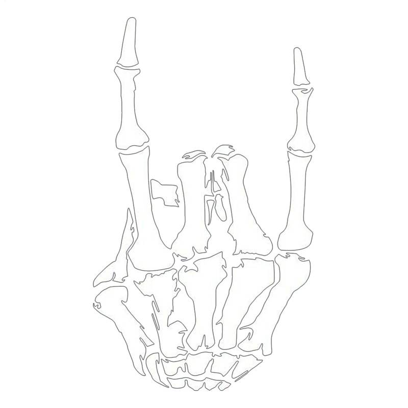 Skelett-Aufkleber für Autos, Totenkopf-Aufkleber für Autos - Wasserdichter Totenkopf-Hand-Sonnenschutz-Autoaufkleber,Einzigartiges Auto-Außendekorationszubehör, temperaturbeständige Autoaufkleber für von Generic