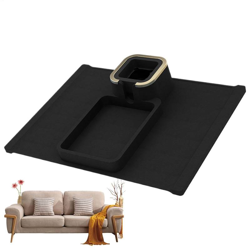 Sofa Armlehre Tablett, Couch Cup Tablett - Cup Tablett Fernbedienung Couch Arm Organizer,Wärmeisolierungsofa trinkt den Halter für Liege oder Liebesseat ab von Generic