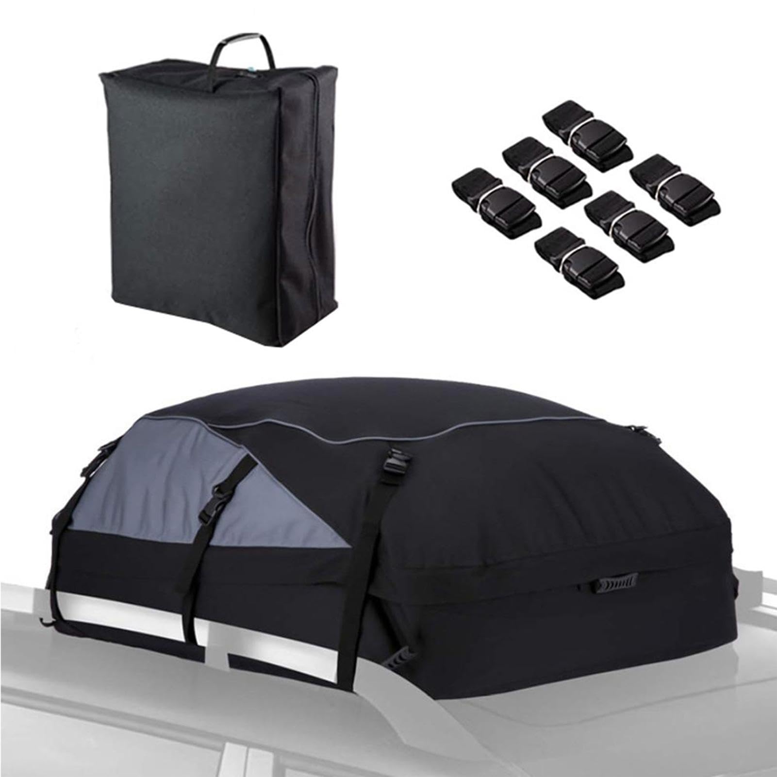 Softshellträger für Fahrzeuge - Auto Fracht Dachtasche Faltbare Dachbox Aufbewahrungsbox | Wasserdicht Soft Roof Top Gepäckträger Auto Lagerung Carrier, Cargo Bag, Roof Top Cargo Carrier - von Generic