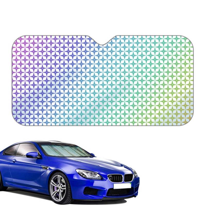 Sonnenschutz Auto, 140x70cm Faltbare Sonnenblende Auto Frontscheibe, Verdickte Car Sun Shade, Autoscheiben Sonnenschutz, Uv Schutz Sonnenschutz Auto Frontscheibe, Autozubehör von Generic