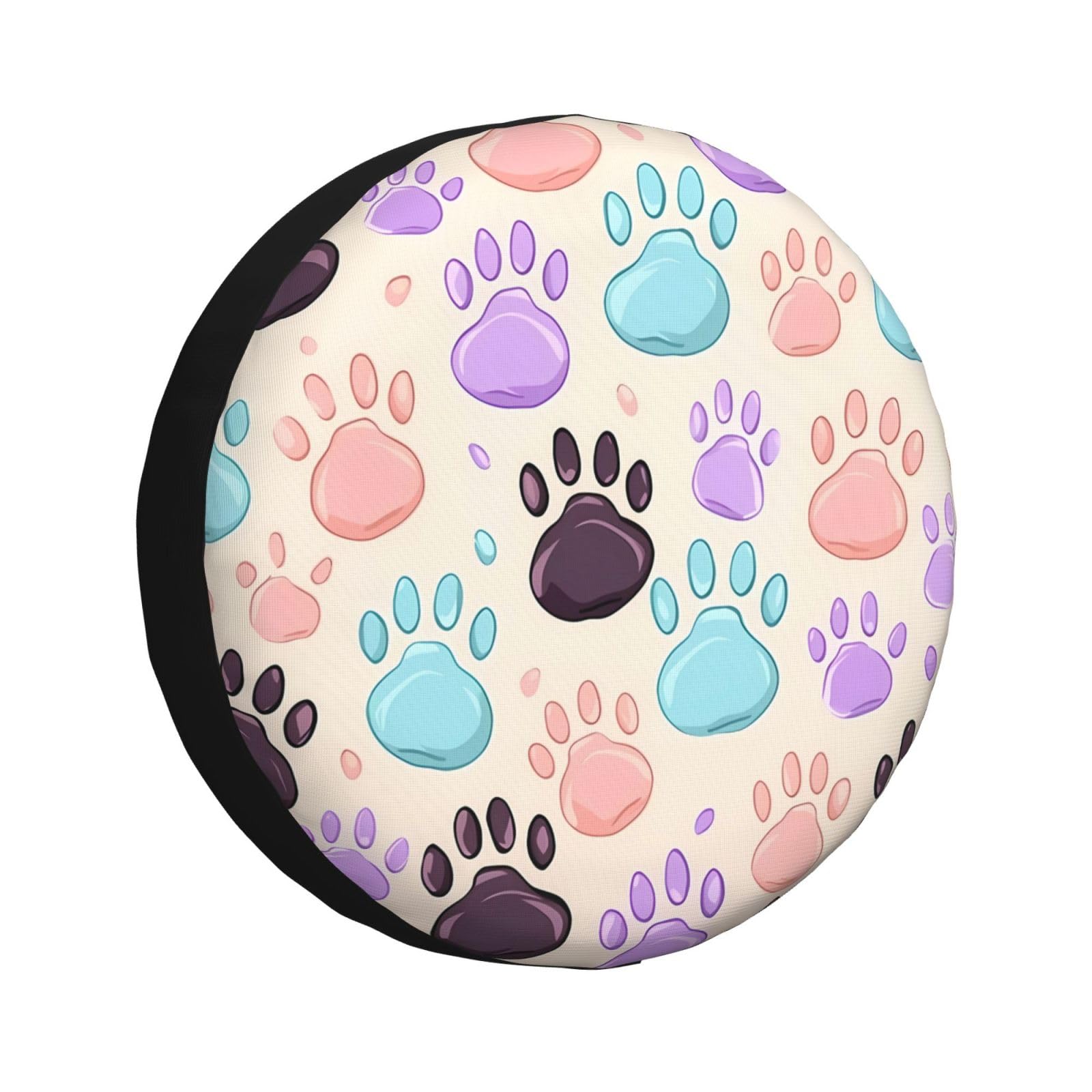 Spare Tire Cover Katze Hund Niedlich Tier Pfoten Reifenabdeckung Schmutzfest Radschutzhülle Waschbar Reifen Tasche Für Mpv Viele Fahrzeug Truck 14 inch von Generic