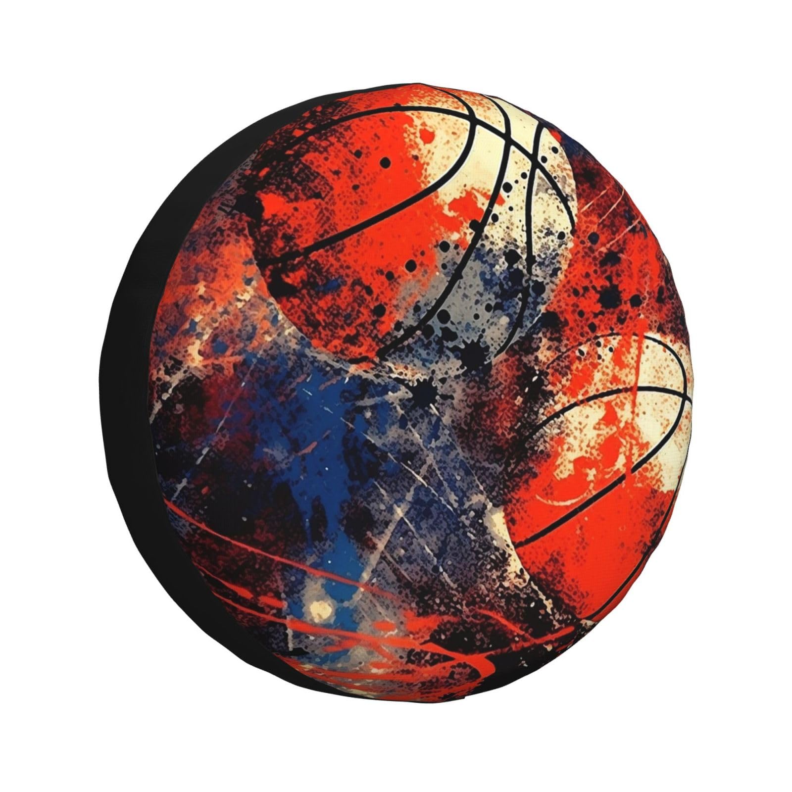 Spare Tire Cover Vintage Basketball-Sportball Autoreifen Schutzhülle Prämie Reifenhülle Uv-Schutz Reifenschutzabdeckung Für Anhänger Wohnmobile Viele Fahrzeug 14 inch von Generic