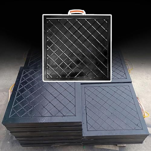 Stackable Crane Wagenheberpads Stabilisator-Pads, Robuste Wagenheberpolster für Wohnmobil-Wagenheber, Kran-Nivelliermatte (50 x 50 x 8 cm) von Generic