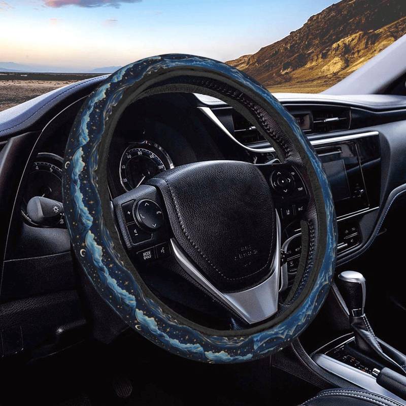 Steering Wheel Cover Auto Berg Mit Fluss Generativ Lenkradhülle Weich Steering Lenkradschoner Strapazierfähigem Lenkradbezug Für Sommer Frauen Wintersaison von Generic