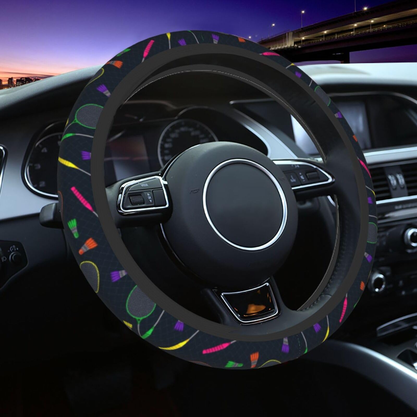 Steering Wheel Cover Farbige Bewegung Anti Rutsch Lenkradschoner Langlebig Lenkradhüllen Für Deko Zubehör Herren 38Cm von Generic