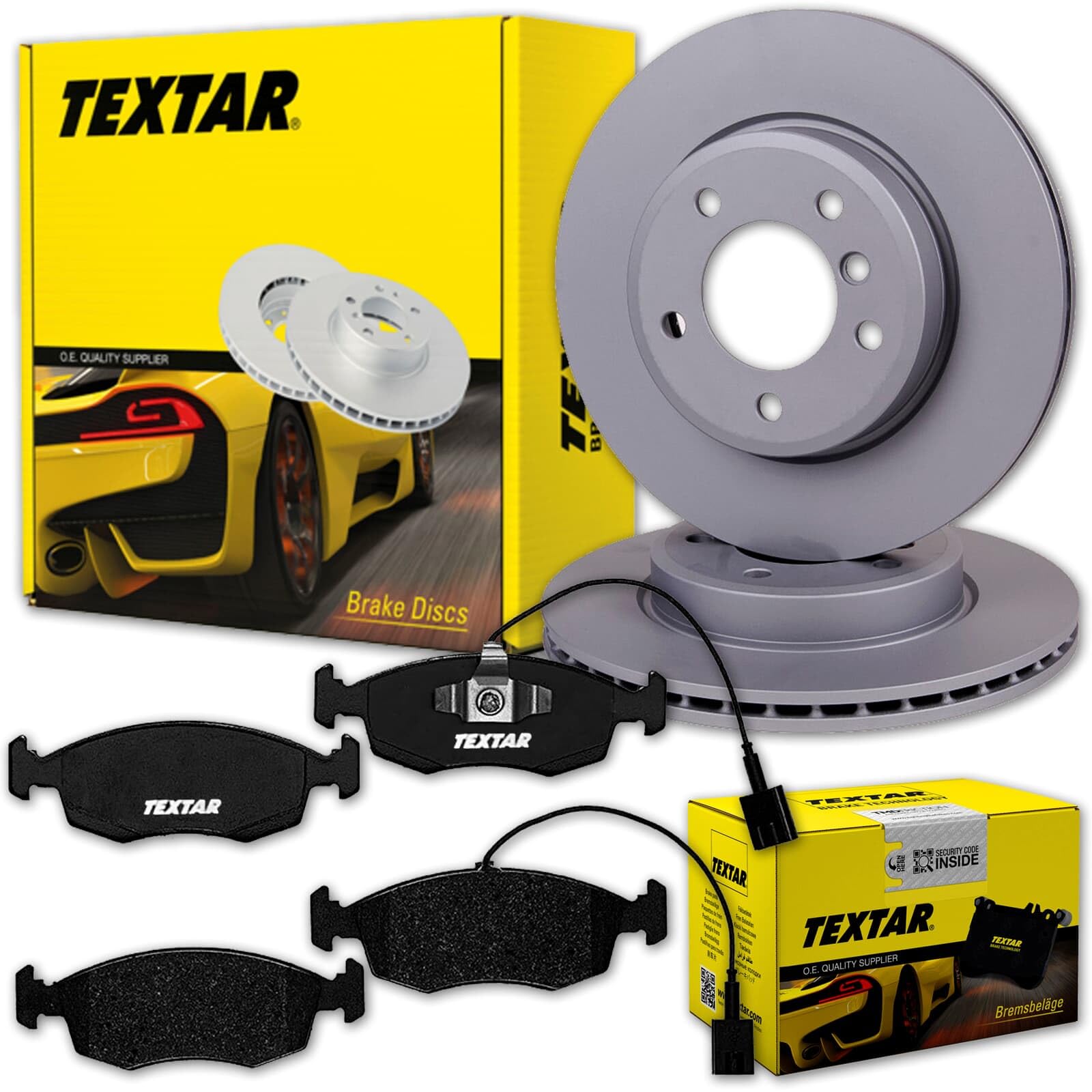 TEXTAR Bremsscheiben 257mm + Beläge vorne passend für Punto + EVO 199 von Generic