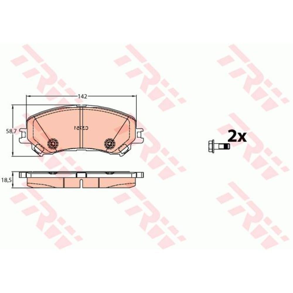 TRW Bremsen Set Bremsscheiben Scheibenbremsen Ø320 belüftet vorne + Bremsbeläge Bremsklötze für Scénic IV Grand Espace V Talisman Grandtour Megane von Generic