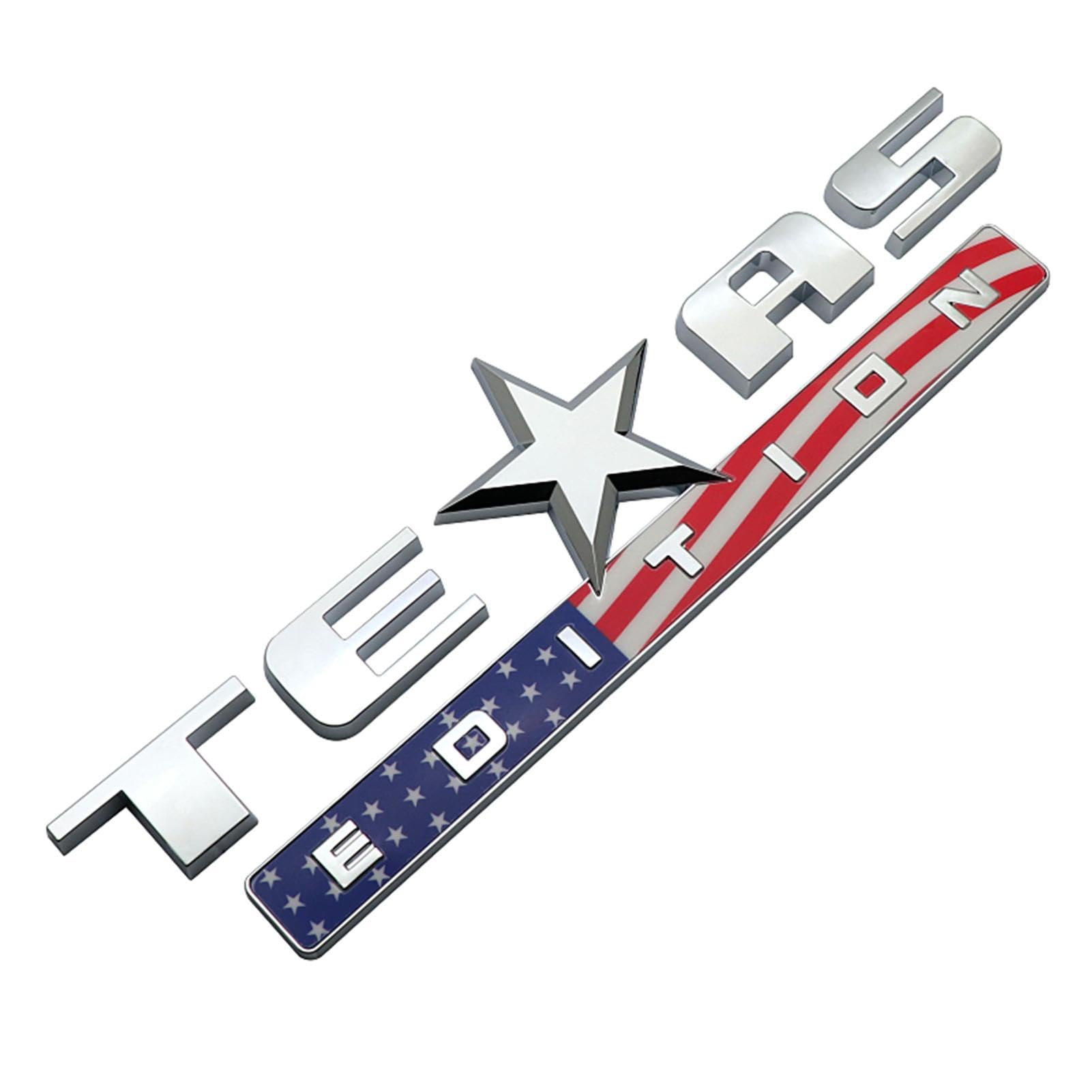 Texas Edition Sternaufkleber, Texas-Edition, dekoratives 3D-Abzeichen, Texas Edition, Wappen, 3 m, einzigartige und elegante Autoaufkleber für Tür, Kotflügel, LKW, Cod von Generic