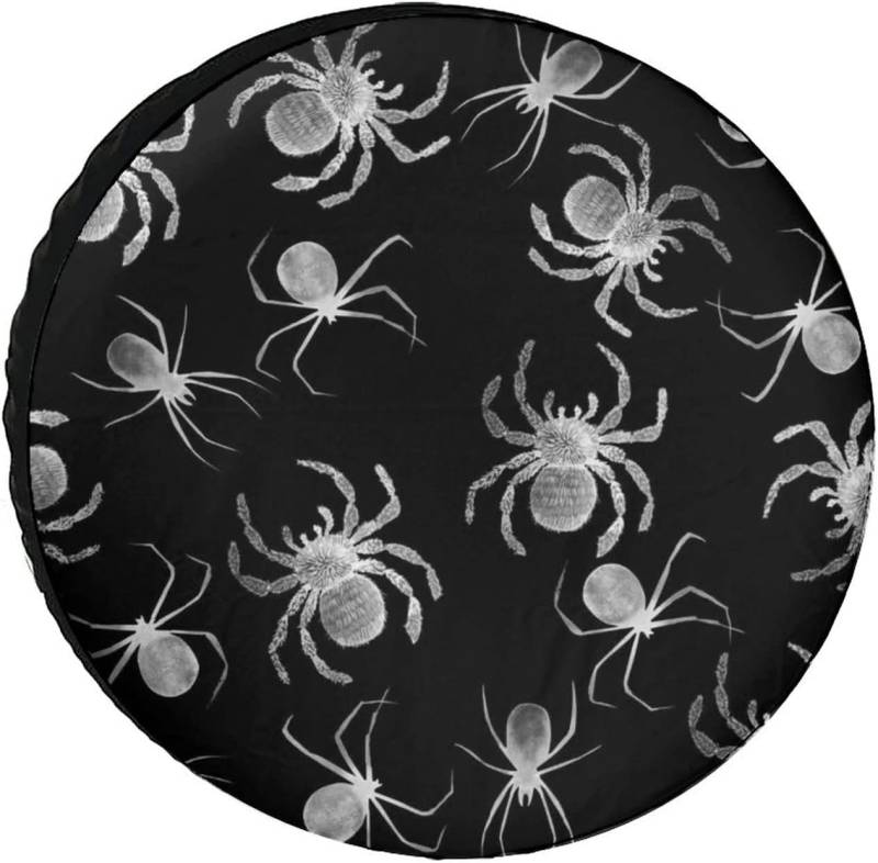 Tire Cover 3D Print - Wasserdichter, Windfester Und Staubdichter Ersatzreifen Abdeckungen Für Wohnmobile, Suvs, Trucks Und Campingfahrzeuge - PVC Leder Radabdeckung 18 Zoll -A-673121-4686037261 von Generic