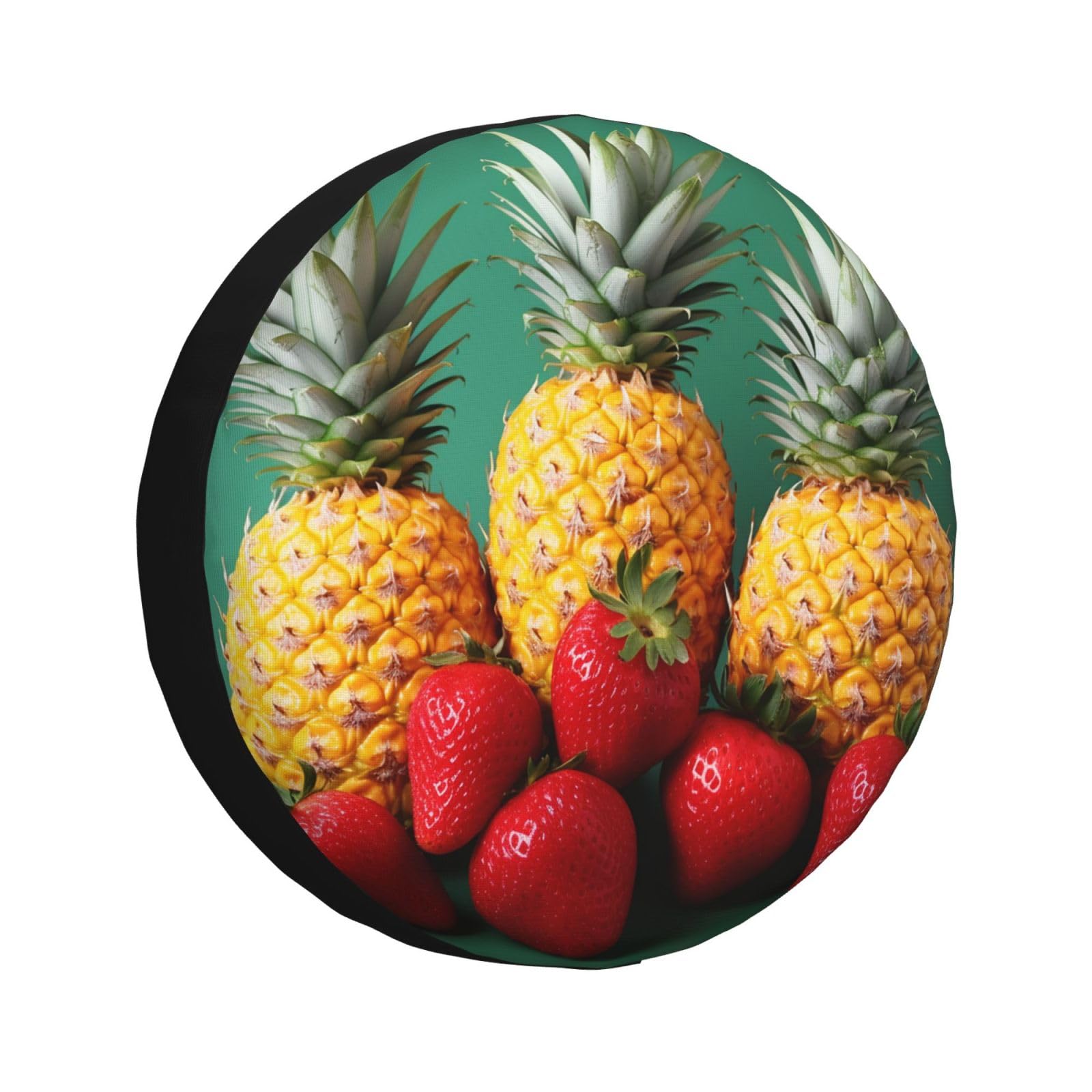 Tire Cover Banane Erdbeere Ananas Reifen Tasche Universal Spare Tire Cover Mit Kordelzug Ersatzradabdeckung Für Anhänger Caravan Geländewagen 15 inch von Generic