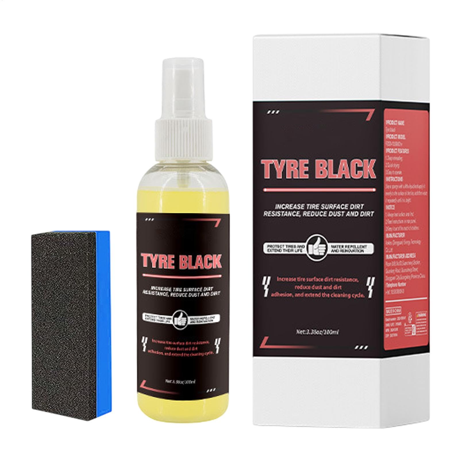 Tire Shine – Autoreifen-Glanzspray, Shine Tire Dressing Coat Spray Mit Applikator-Pad – Tiefenpflege Und Langanhaltende Pflegeversorgung Von 1 von Generic