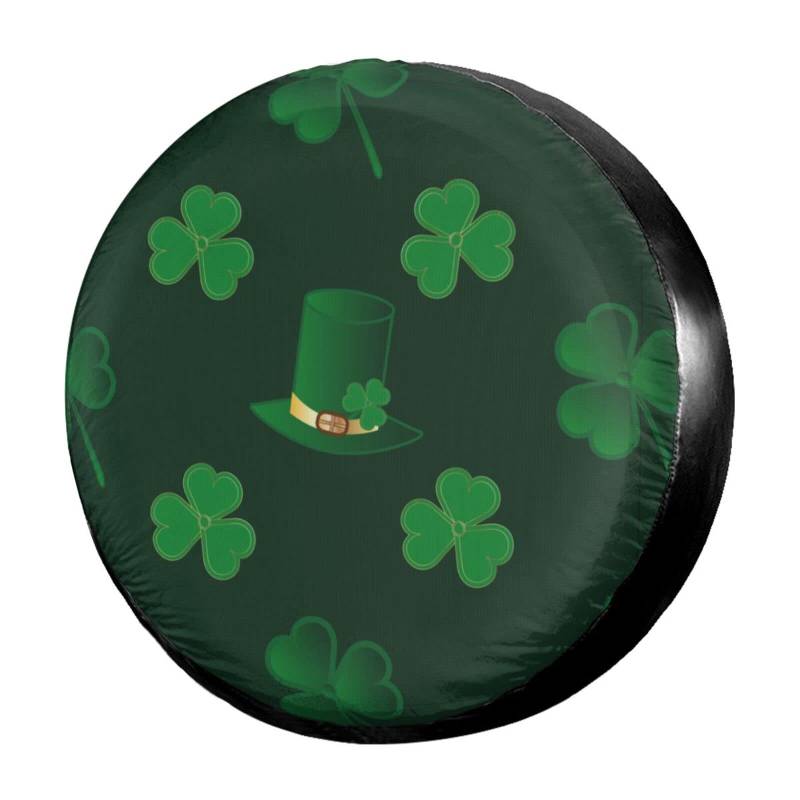 Traditioneller St. Patrick's Day Ersatzreifenabdeckungen Staubdicht Ersatzrad Abdeckung Wasserdicht Reifencover Universal Für Anhänger Wohnmobil Rv 14Inch von Generic