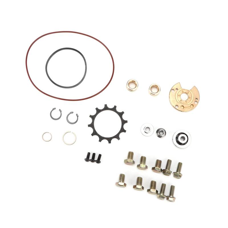 Turbo-Reparatursatz, Turbo-Reparatur, Verbessertes Rebuild-Kit, Turbo-Rebuild-Kit mit Zubehör, Aluminium-Edelstahl-Gummi für 300D 300SD 3L T3 T4 Turbo von Generic