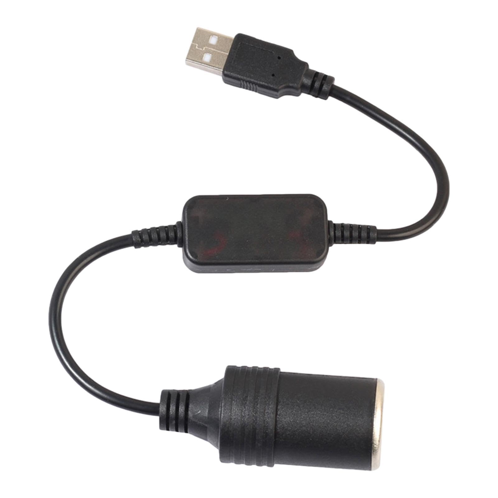 USB-Adapter für Zigarettenanzünder | 5V-zu-12V-Konverteranschluss, USB-Verlängerungskabel mit kabelgebundenem Controller, universeller Autostecker-Konverter für die Stromversorgung von Autoelektronik, von Generic