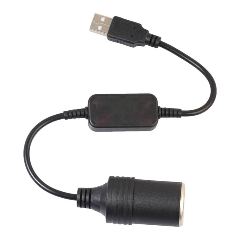 USB-auf-Auto-Feuerzeug-Buchse – Auto-Feuerzeug-Adapterkabel, duals-USB-Auto-Feuerzeug-Buchse | USB-Ladeadapter für Auto, 5 V auf 12 V Konverter-Steckdose, kabelgebundener Controller, Auto-Feuerzeug-Ad von Generic