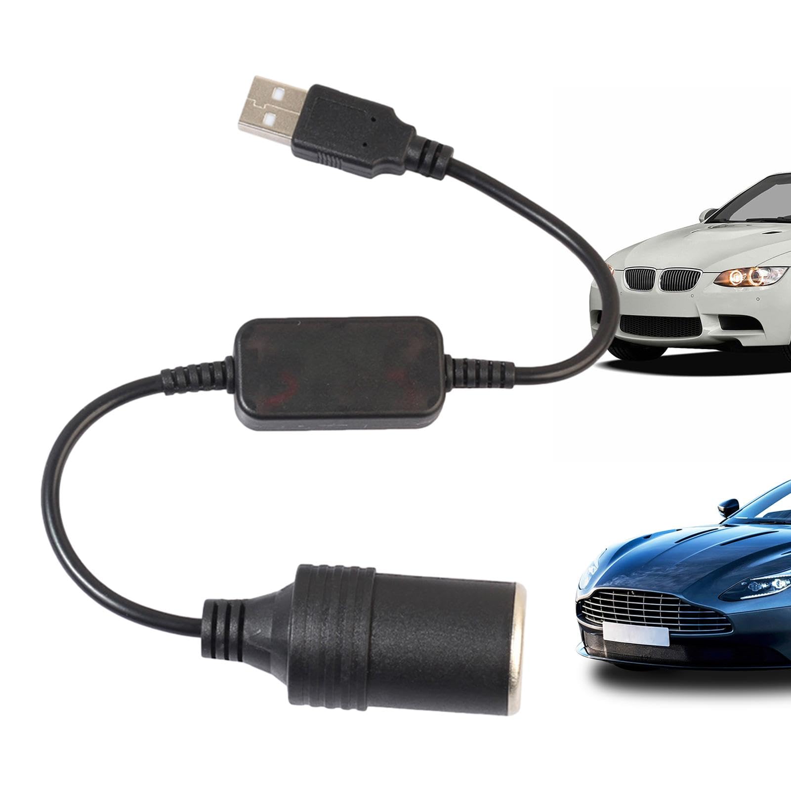 USB-zu-Auto-Feuerzeug-Adapter – Anschlussadapter für Fahrrekorder, Anschlussadapter für Fahrrekorder | R-Adapterkabel, USB-Anschluss, Stromwandler für Auto-Zigarettenanzünder, Recorder, Elektronik von Generic