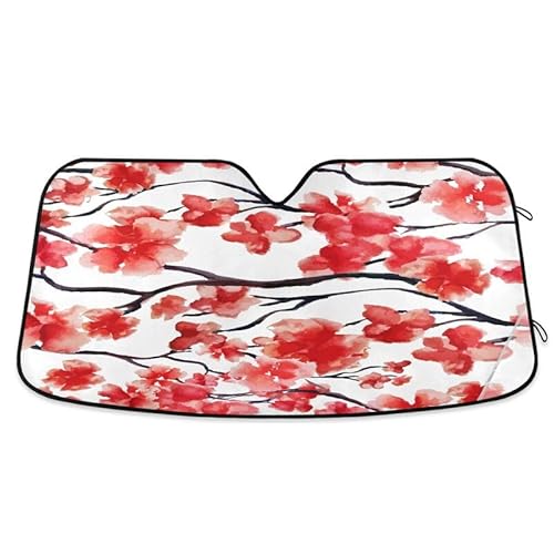 Universal Auto Windschutzscheiben Abdeckung Japanische Kirschblüten Frühling Aquarell Einfache Lagerung Sonnenblende Wasserbeständig Autoscheibenabdeckung Abdeckung Für Sommer S Universal Auto Windschutzscheiben Abdeckung Japanische Kirschblüten Frühling Aquarell Einfache Lagerung Sonnenblende Wasserbeständig Autoscheibenabdeckung Abdeckung Für Sommer S von Generic