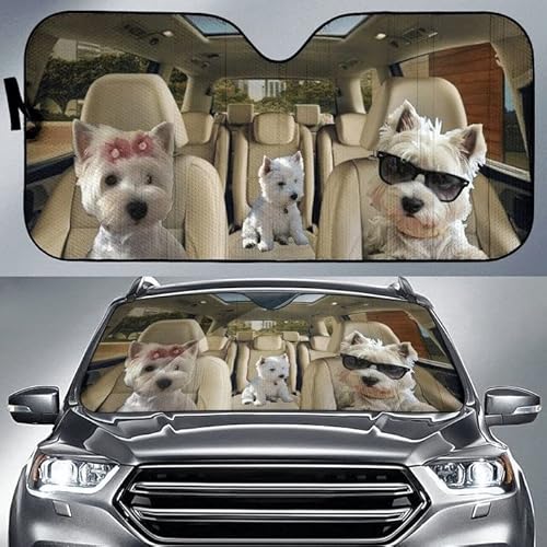 Universal Frontscheibenabdeckung Lustige West Highland White Terrier Familie Beim Autofahren Faltbar Auto Windschutzscheiben Abdeckung Einfache Lagerung Sonnenblende Für Sommer M Universal Frontscheibenabdeckung Lustige West Highland White Terrier Familie Beim Autofahren Faltbar Auto Windschutzscheiben Abdeckung Einfache Lagerung Sonnenblende Für Sommer M von Generic