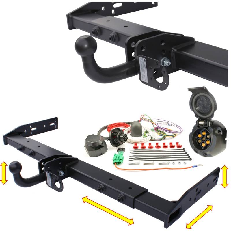 Generic Tow Hitch - Universell, stabil und abnehmbar - für Wohnmobil, Reisemobil, Abschleppwagen, Kofferaufbau, Ladebordwand - mit Kugelstange, 3 Jahre Garantie von Generic